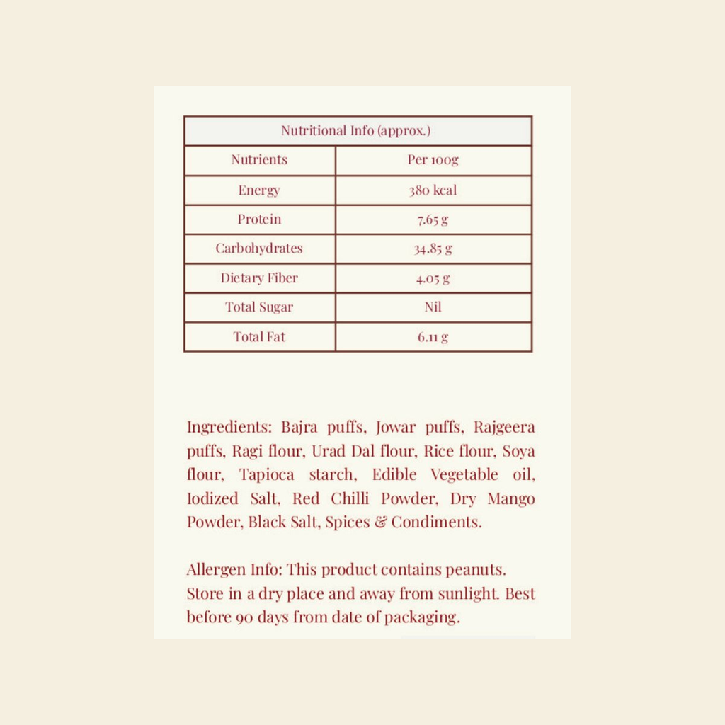 Millet Mix nutritional information