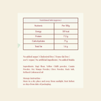 Ragi Sev nutritional information